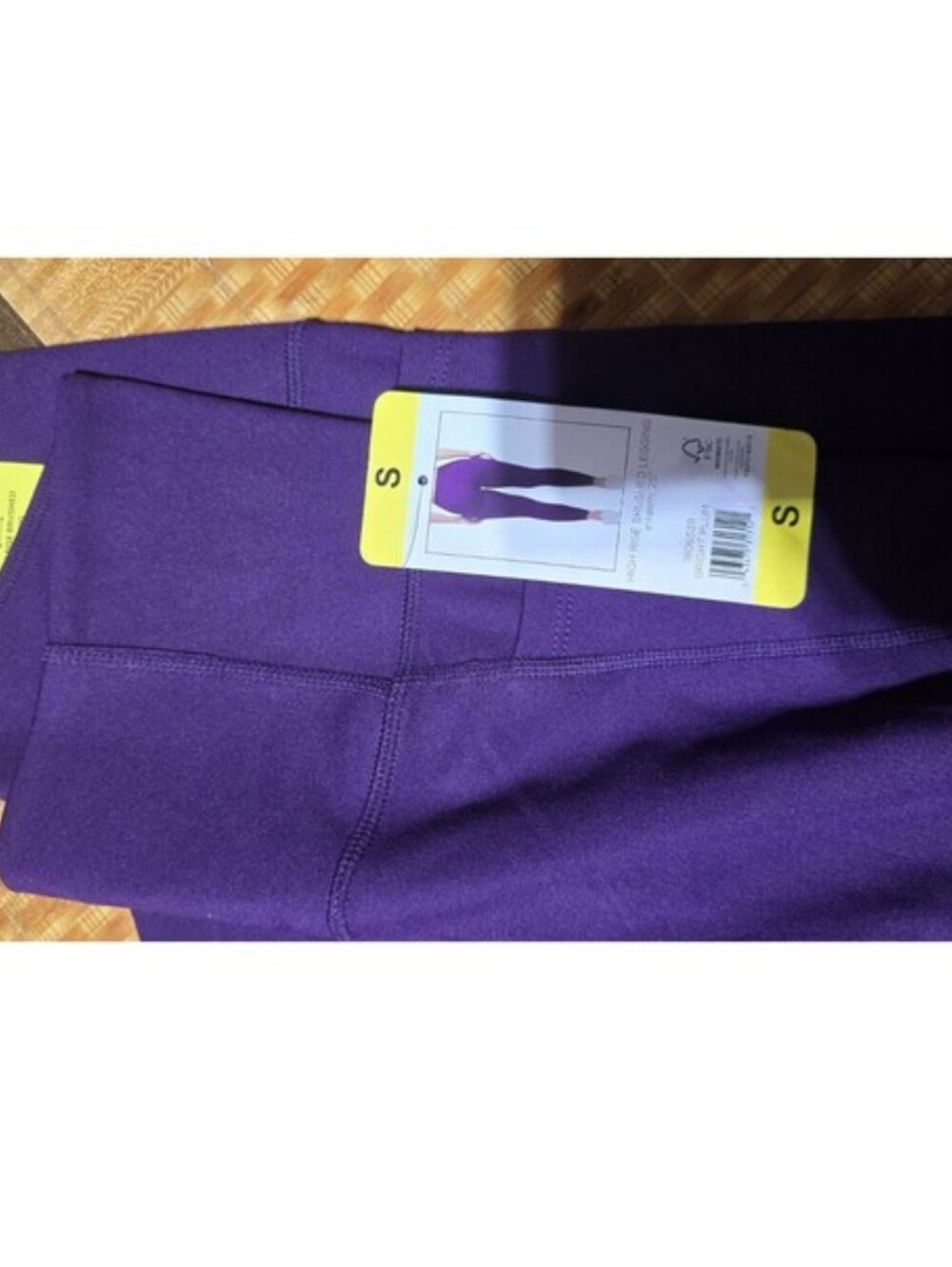 Danskin Womens Small HighRise Brushed Legging | BrightPlum |Small - Picture 5 of 5